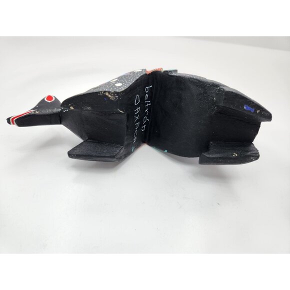 Vintage Oaxacan Wood Carving Painted Animal Artist Beltran Mexico Folk Art - Picture 6 of 7